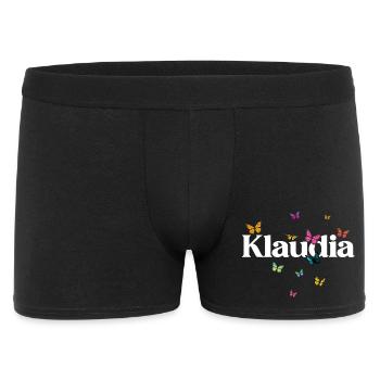 Joli prénom de fille Klaudia avec des papillons - Boxer Homme - noir - Devant