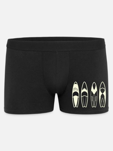 Minimalistische abstrakte Surfbretter - Männer Boxer Shorts - Schwarz
