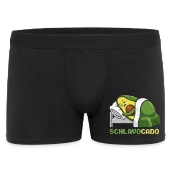 Schlavocado Avocat Schlafshirt Dormir Confortable Gesche - Boxer Homme - noir - Devant