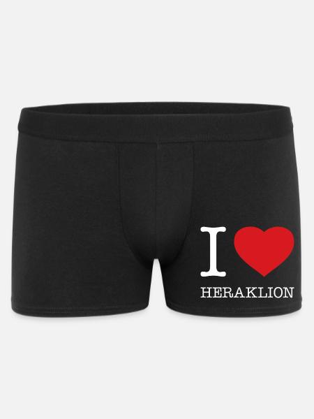 I love Heraklion Crete - Men's Boxer Shorts - black