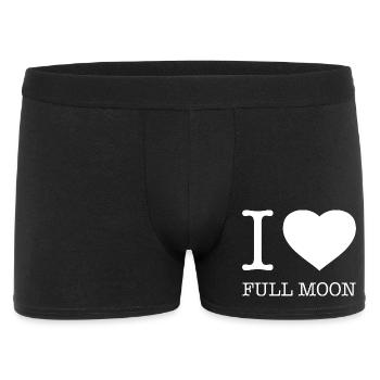 I love Full moon Vollmond - Men's Boxer Shorts - black - Front