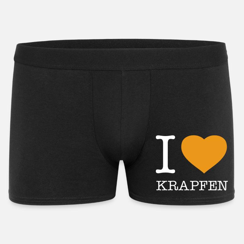 I love Krapfen - Männer Boxer Shorts - Schwarz