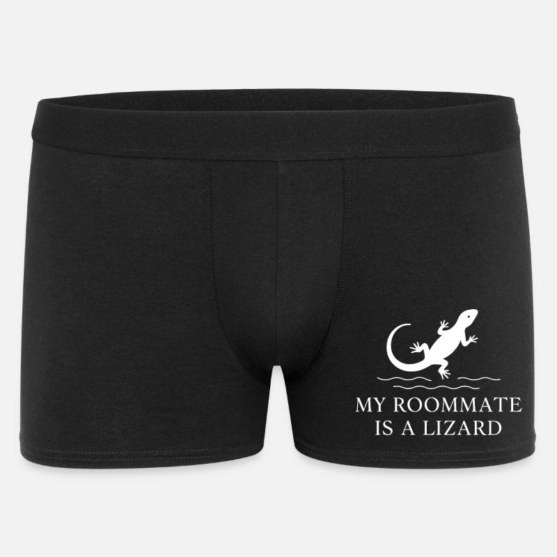 My roommate is a lizard - Men's Boxer Shorts - black
