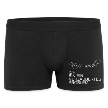 Kiss me, I'm an enchanted problem - Men's Boxer Shorts - black - Front
