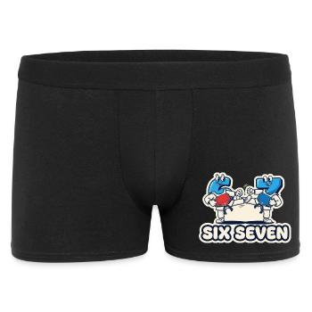 67 Six Seven Taekwondo Meme Lustiges Geschenk - Männer Boxer Shorts - Schwarz - Vorne