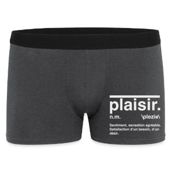 Plaisir Définition Style Dictionnaire - Boxer Homme - charbon - Devant
