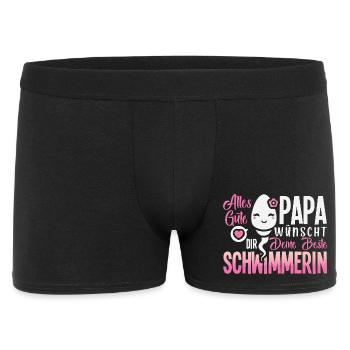 Tout le meilleur papa vous souhaite votre meilleur nageur - Boxer Homme - noir - Devant