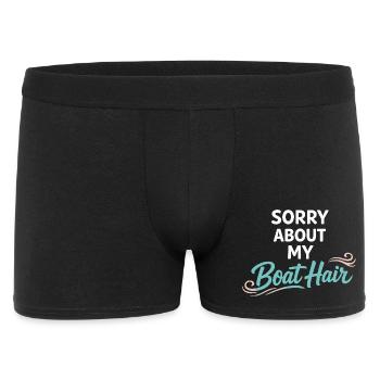 Seehaare Kümmern Sich Nicht Um - Männer Boxer Shorts - Schwarz - Vorne