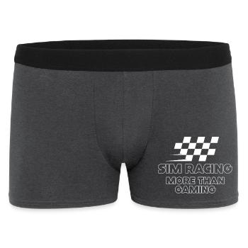Sim Racing Flag: More Than Gaming - Men's Boxer Shorts - charcoal grey - Front