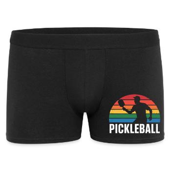 Pickleball Sunset Silhouette - Men's Boxer Shorts - black - Front