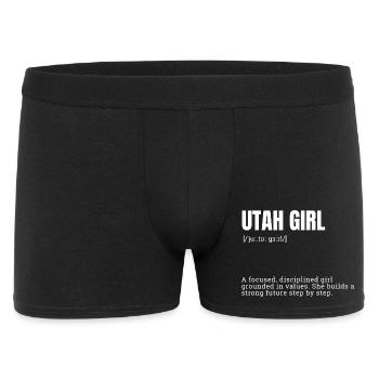 Utah Girl : Valeurs et Concentration - Boxer Homme - noir - Devant
