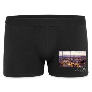 Lisbon Portugal Sunset Skyline Souvenir - Men's Boxer Shorts - black - Front