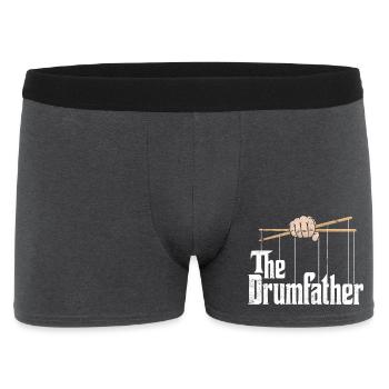 The DrumFather, design for drummers and music bands - Men's Boxer Shorts - charcoal grey - Front