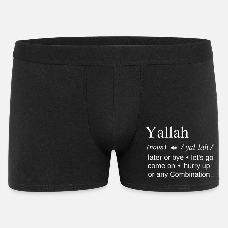 Yallah Arabische Erklärung - Männer Boxer Shorts - Schwarz