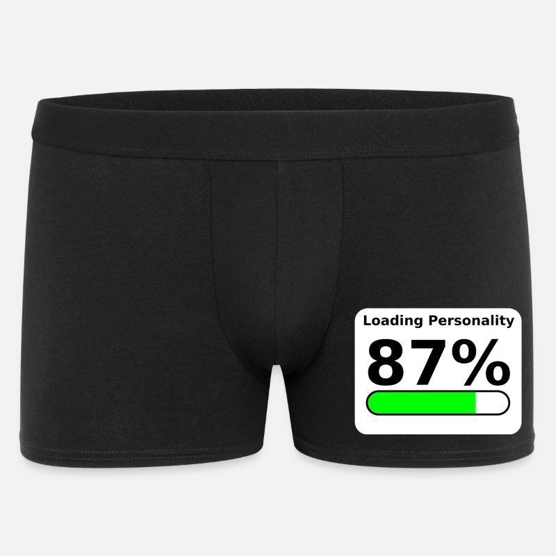 Loading Personality 87% – Nerdy Statement Tee - Männer Boxer Shorts - Schwarz
