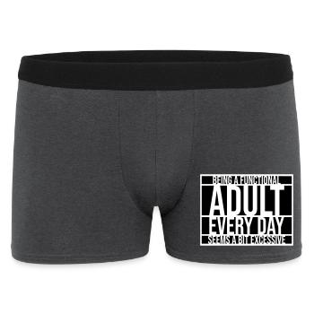 Being A Functional Adult Every Day Seems Excessive - Men's Boxer Shorts - charcoal grey - Front