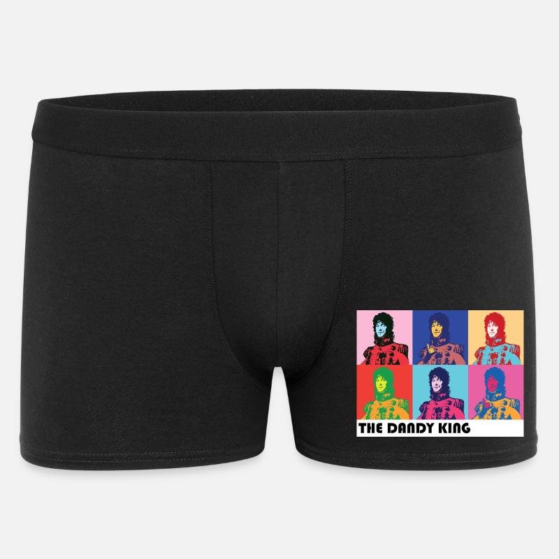 Dandy King Pop-Art-Porträt - Männer Boxer Shorts - Schwarz