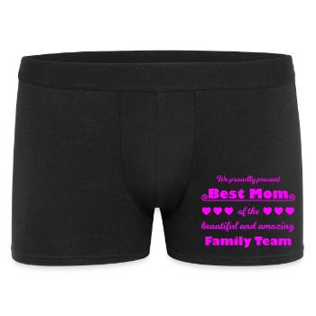 Best Mom Team – Family Joy Pink - Men's Boxer Shorts - black - Front