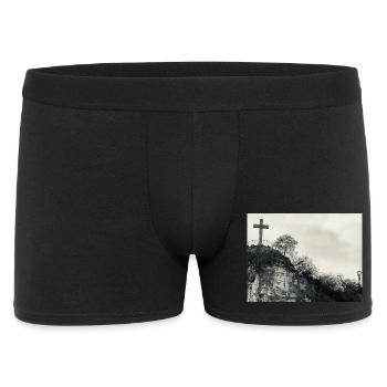 Stone Hill with Cross - Men's Boxer Shorts - black - Front