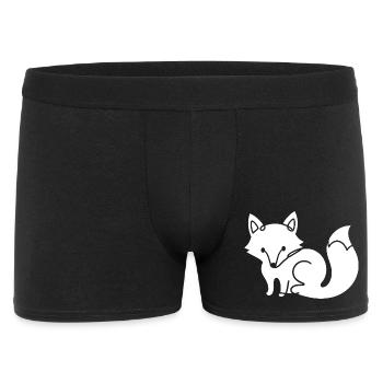 Silhouette de renard – Motif minimal d’animal de la forêt - Boxer Homme - noir - Devant