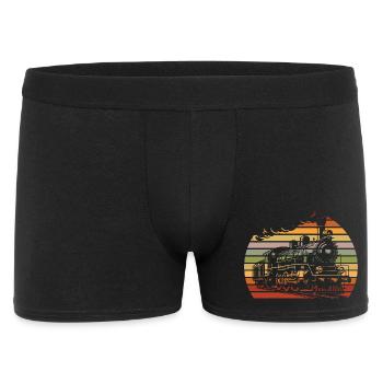 Locomotive rétro vintage Sunset Train - Boxer Homme - noir - Devant