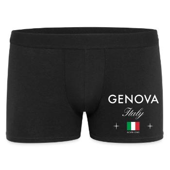 Gênes, Italie, coordonnées Souvenir de voyage - Boxer Homme - noir - Devant