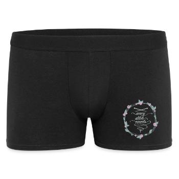 every stitch counts dark - Männer Boxer Shorts - Schwarz - Vorne
