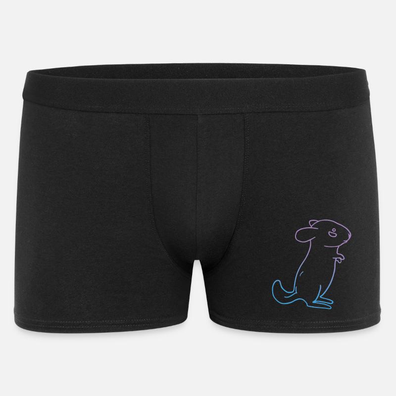 Chinchilla Tier - Männer Boxer Shorts - Schwarz