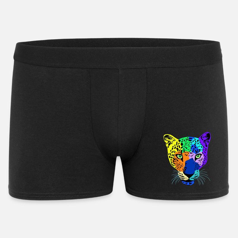 Kunterbunte Safari - Männer Boxer Shorts - Schwarz