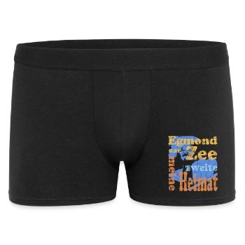 Egmond aan Zee - Männer Boxer Shorts - Schwarz - Vorne