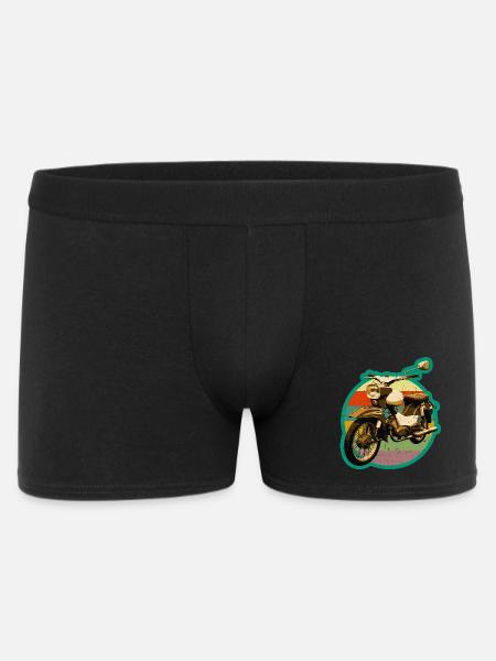 Simmi Star SR4-2 DDR Moped im Retro used look - Männer Boxer Shorts - Schwarz
