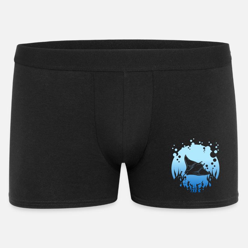 Manta Rochen - Männer Boxer Shorts - Schwarz