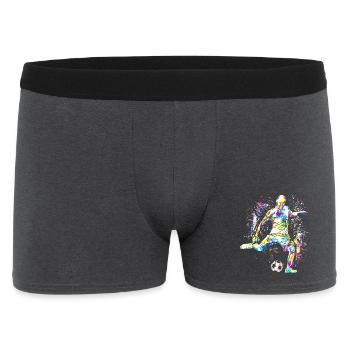 Soccer - Soccer player Cristiano - Colorful - Men's Boxer Shorts - charcoal grey - Front