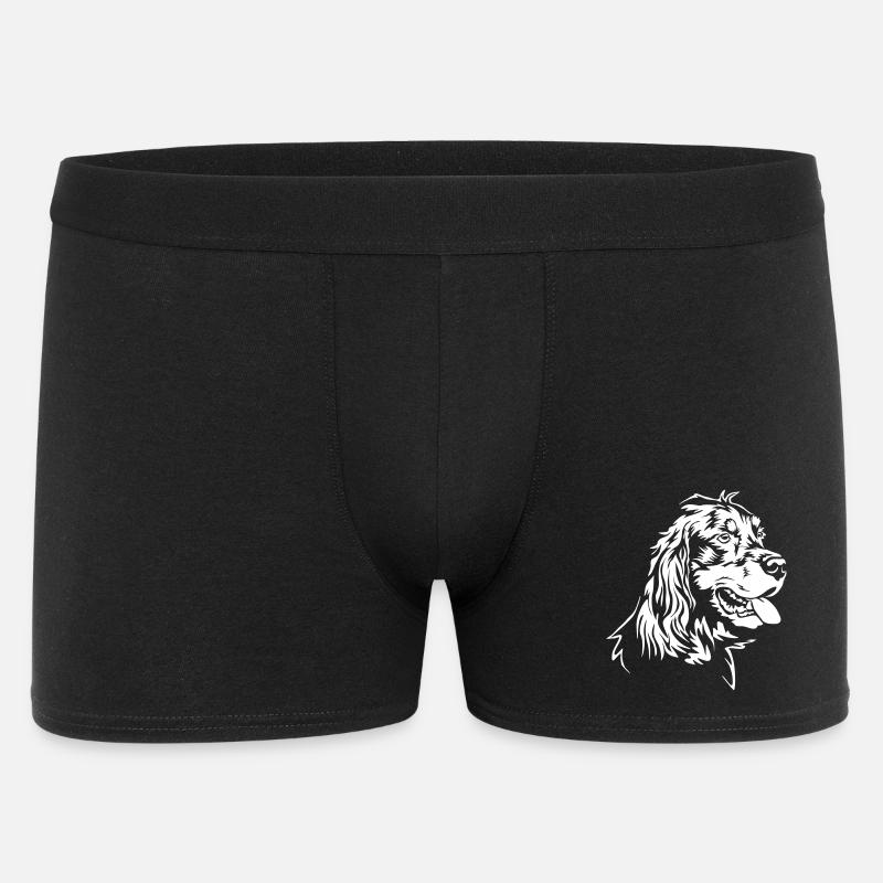 Gordon Setter Kopf "Black Edition" - Männer Boxer Shorts - Schwarz