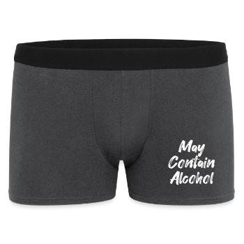 May Contain Alcohol - Men's Boxer Shorts - charcoal grey - Front