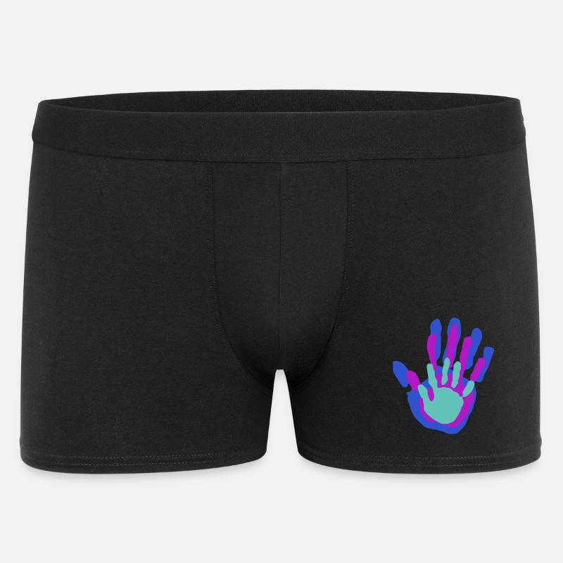 Mama, Papa und Ich Handflächen - Männer Boxer Shorts - Schwarz