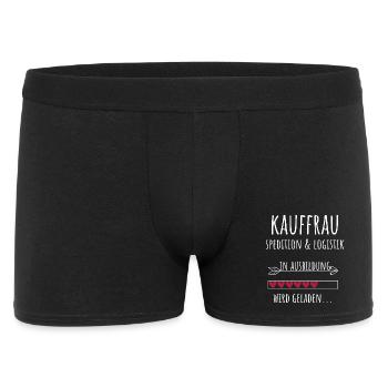Kauffrau Spedition & Logistik in Ausbildung - Männer Boxer Shorts - Schwarz - Vorne