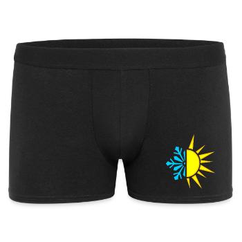 Isolierung Logo kalt Wärme Schnee Sonne - Männer Boxer Shorts - Schwarz - Vorne