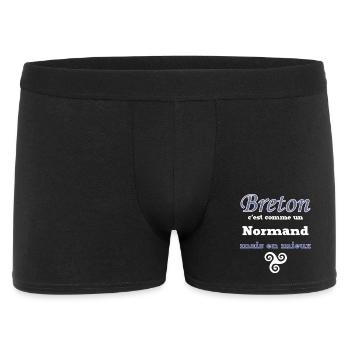 Breton, comme un Normand, mieux - Boxer Homme - noir - Devant