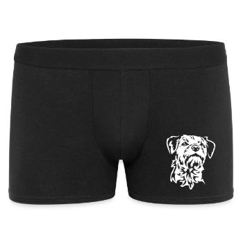 Border Terrier Head « Black Edition » - Boxer Homme - noir - Devant