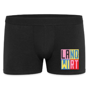 Landwirt Design - Männer Boxer Shorts - Schwarz - Vorne