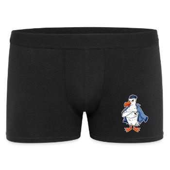 Muscular Seagull with Anchor Tattoo Seagull Gift - Men's Boxer Shorts - black - Front