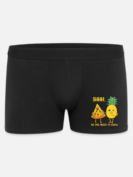 Pineapple Pizza Hawaii Pizza funny funny - Men's Boxer Shorts - black