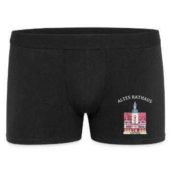 Leipzig, iconic historic town hall, Saxony - Men's Boxer Shorts - black - Front