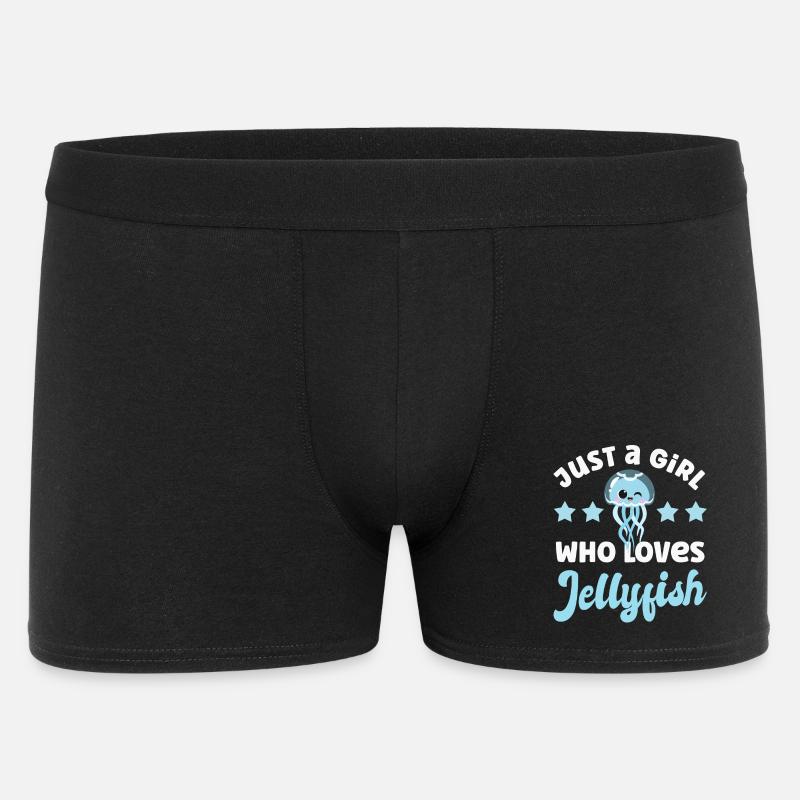 Qualle Quallen - Männer Boxer Shorts - Schwarz