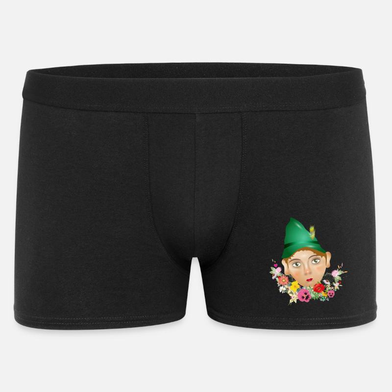 Der Seppel oder auch Seppl als Puppen Porträt - Männer Boxer Shorts - Schwarz