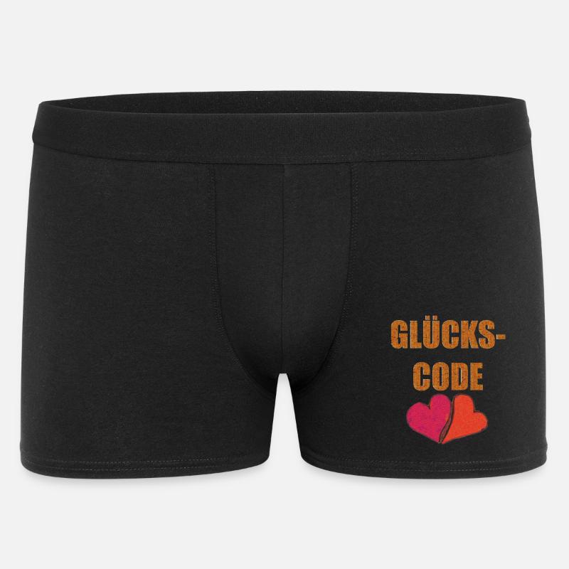 GLÜCKS CODE - Männer Boxer Shorts - Schwarz