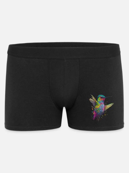 Color Explosion Hummingbird Artwork - Men's Boxer Shorts - black