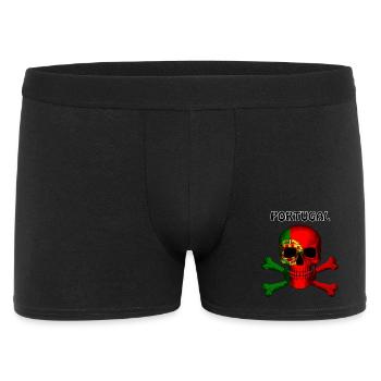 Skull Jolly Roger Pirate Flag Portugal R6Z - Men's Boxer Shorts - black - Front