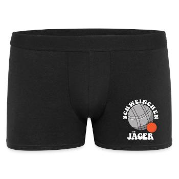 Boule Spruch Kugeln für Bouler Boccia Spiel - Männer Boxer Shorts - Schwarz - Vorne